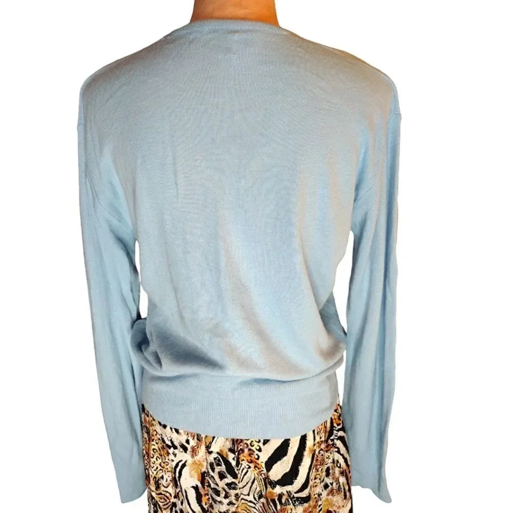 Baldwin Sportswear VTG 60s Baby‎ Blue Dupont Orlon Sweater  *Fits like Medium